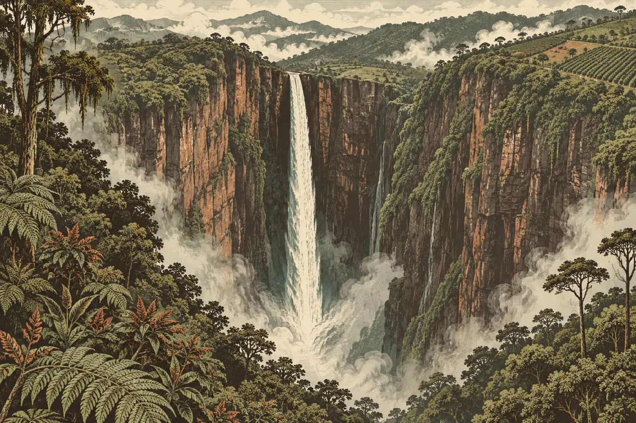 Ilustración del Salto de Bordones · no es foto