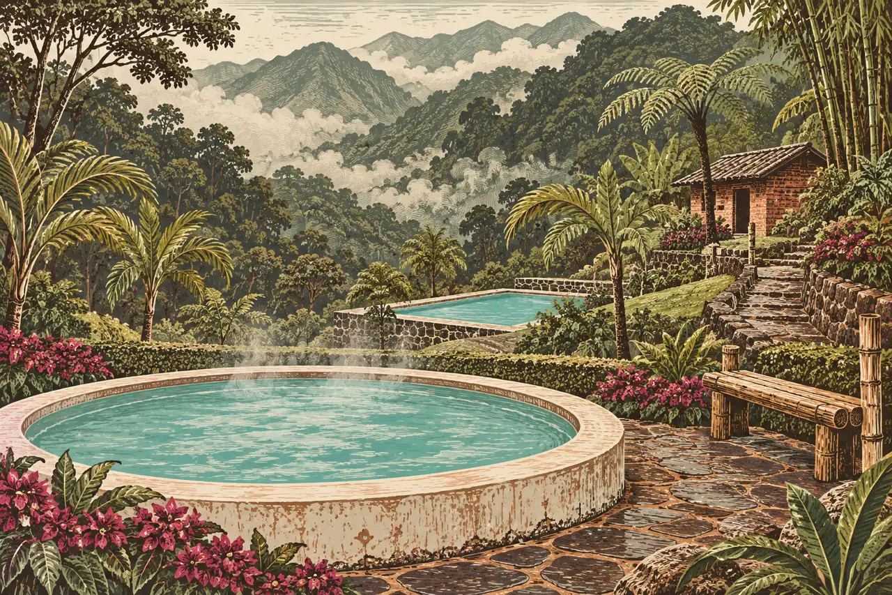 Ilustración de los termales de Morelia · no es foto